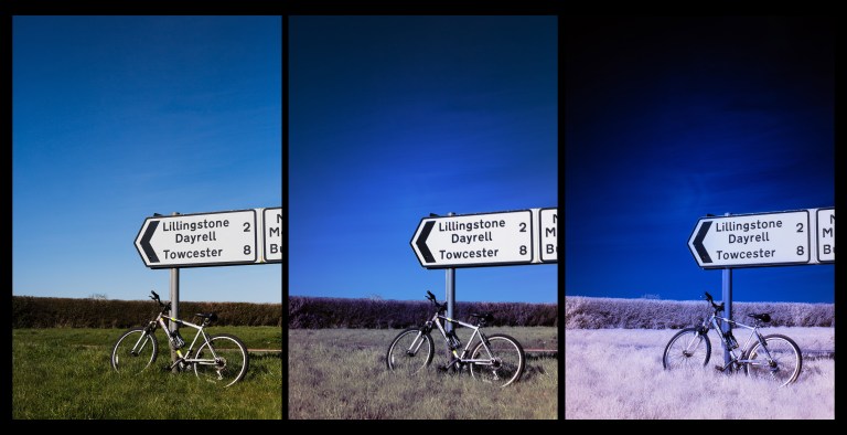 Bike infrared-to visible light 50 split