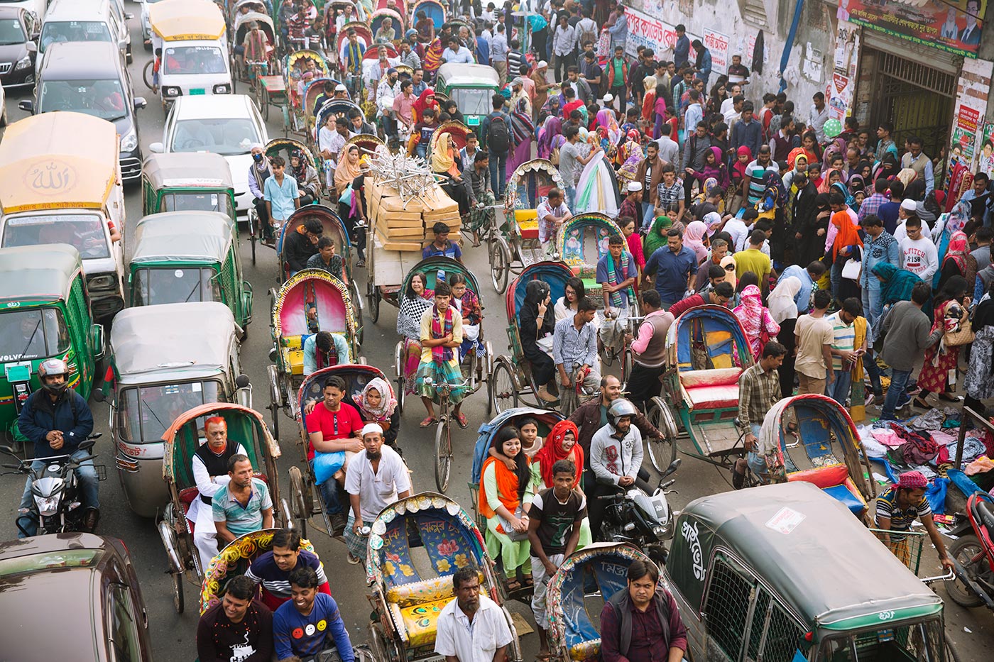 New Market Dhaka Bangladesh traffic