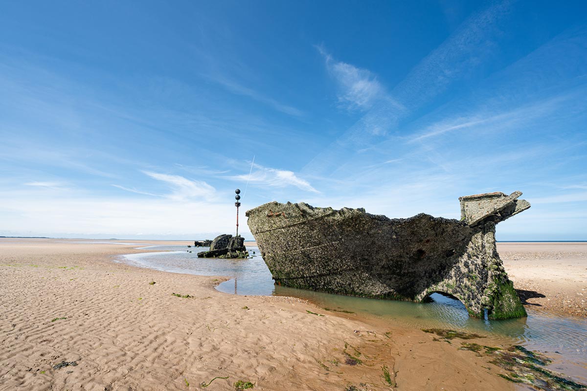Brancaster beach shipwreck, Norfolk