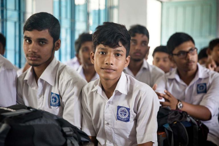Bangladesh portrait school boys