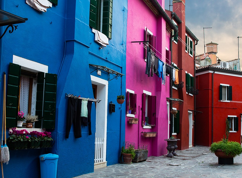 burano, italy, november