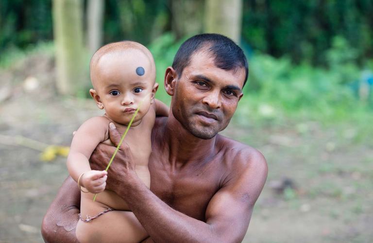 Bangladesh portrait father and son